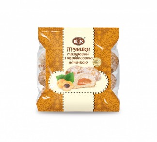 Пряники глазированные с абрикосовой начинкой