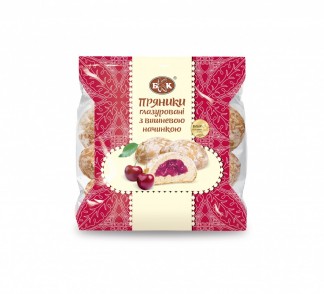 Пряники глазированные с вишневой начинкой